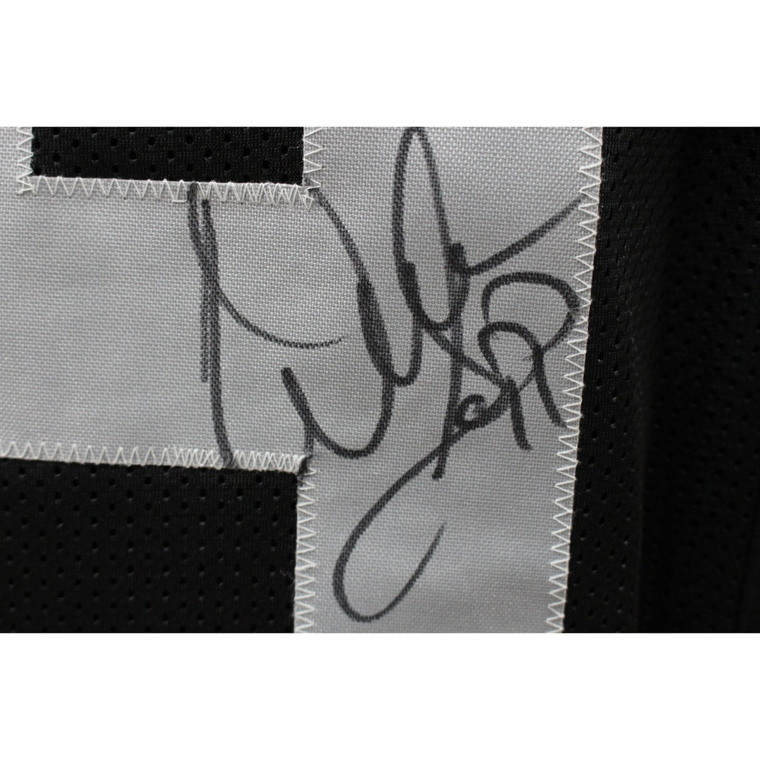 Warren Sapp Autographed/Signed Pro Style Jersey XL Black Beckett Witness 50182