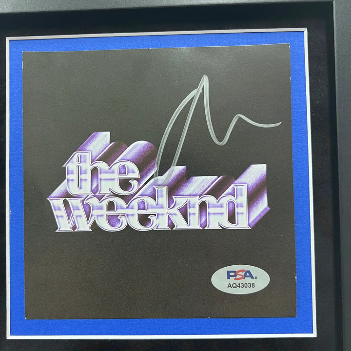 The Weeknd Signed CD Cover Framed PSA/DNA Autographed Dawn FM