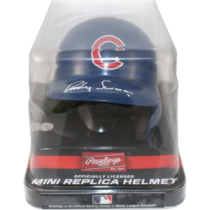 Dansby Swanson Autographed Chicago Cubs Rawlings Mini Helmet Fanatics 53697