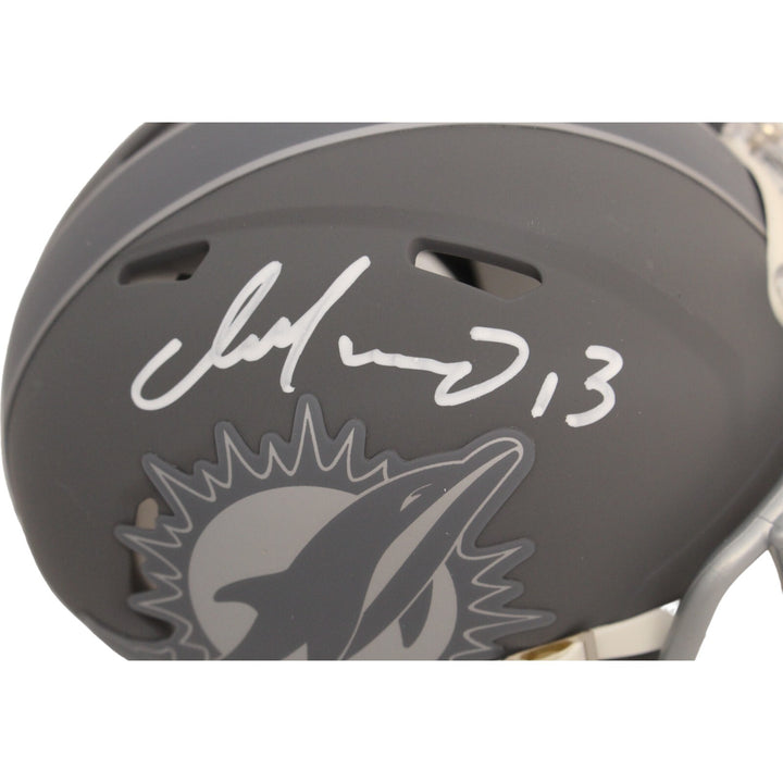 Dan Marino Autographed Miami Dolphins Slate Mini Helmet Beckett 46449