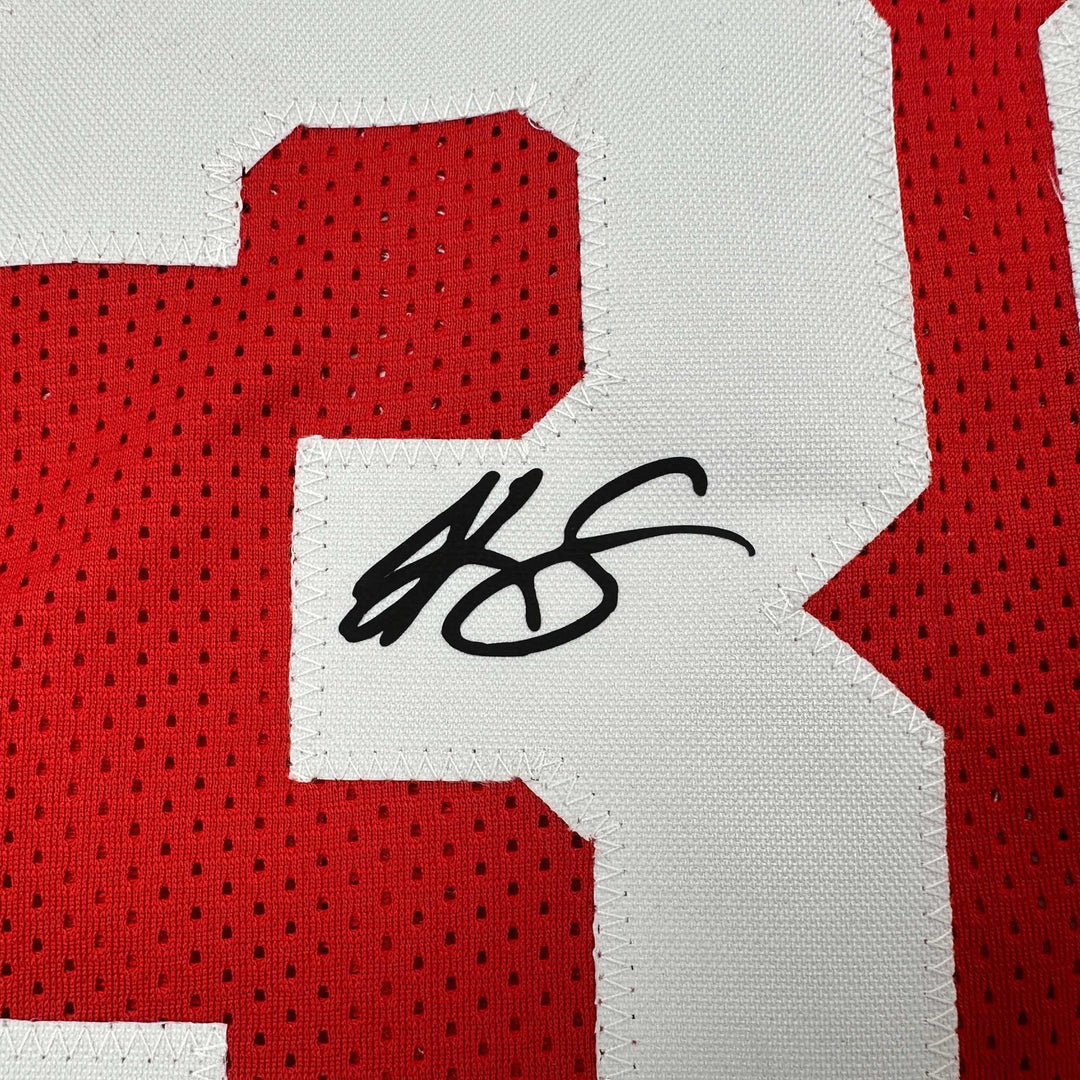 Facsimile Autographed Kenny Smith Houston Red Reprint Jersey Size Men's XL