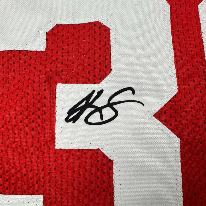 Facsimile Autographed Kenny Smith Houston Red Reprint Jersey Size Men's XL