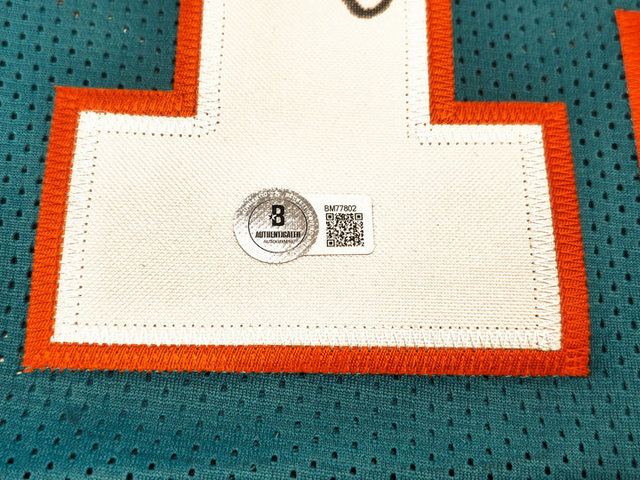 Miami Dolphins Dan Marino Autographed Signed Teal Jersey Beckett BAS QR