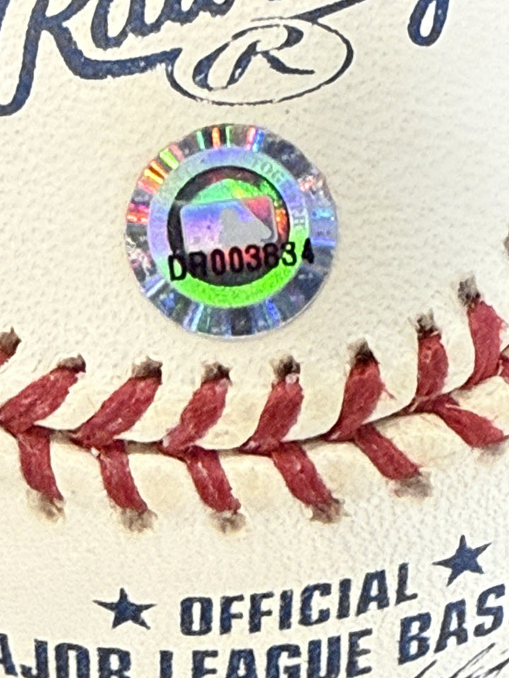 Whitey Ford Yankees Signed Official Baseball 8x Ws Champs Auto Mlb & Mounted Coa