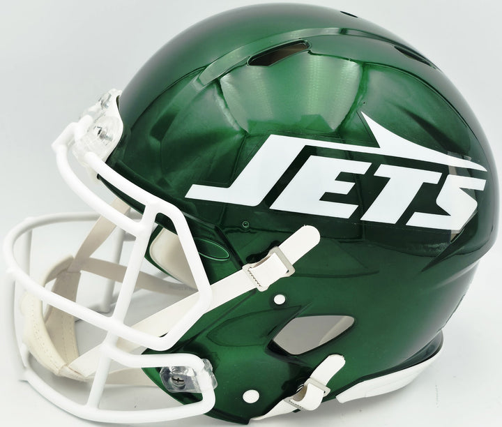 Aaron Rodgers, Garrett Wilson Auto Jets Green Full Size Speed Authentic Helmet