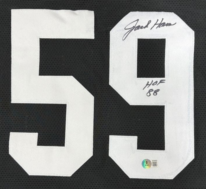 Jack Ham Pittsburgh Signed Black Football Jersey HOF 88 BAS