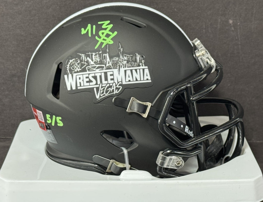 The Miz Signed Riddell Wrestlemania 42 Mini Helmet LE 5/5 Auto Fanatics COA