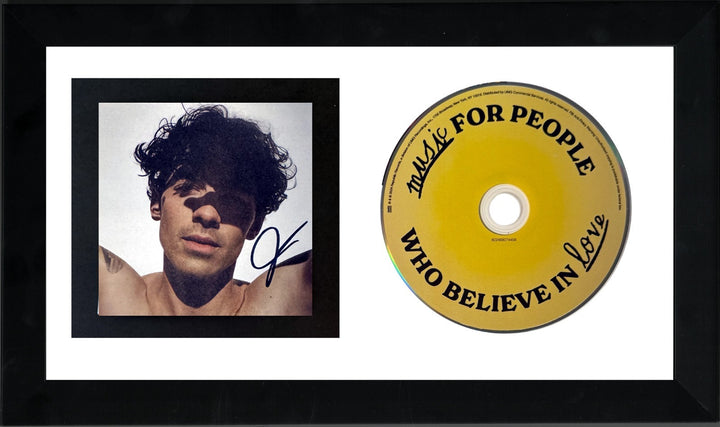 Joe Jonas signed 2025 Music for People Who Believe 3.75x3.75 Art Card/CD  FRAMED
