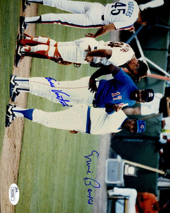Ernie Banks Ellis Valentine Signed Original 1/1 Image 8x10 Photo Jsa Authentic A