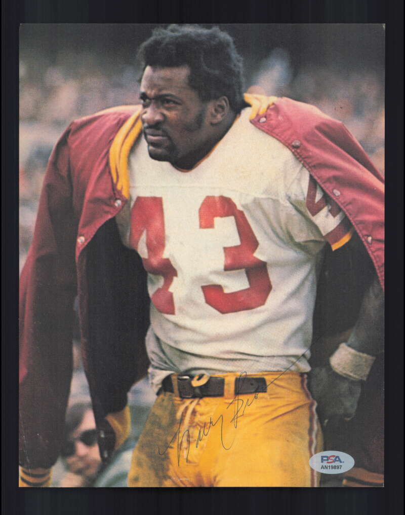 Larry Brown PSA DNA Signed  Vintage 8x10 Photograph Autograph Washington