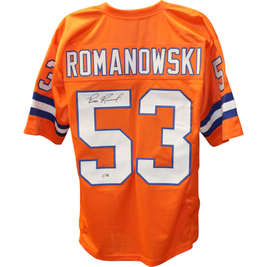 Bill Romanowski Autographed Pro Style TB Orange XL Jersey Beckett Witness 50828