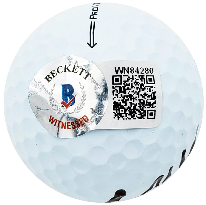 Hideki Matsuyama & Lee Elder Signed Titleist Masters Logo Golf Ball Beckett