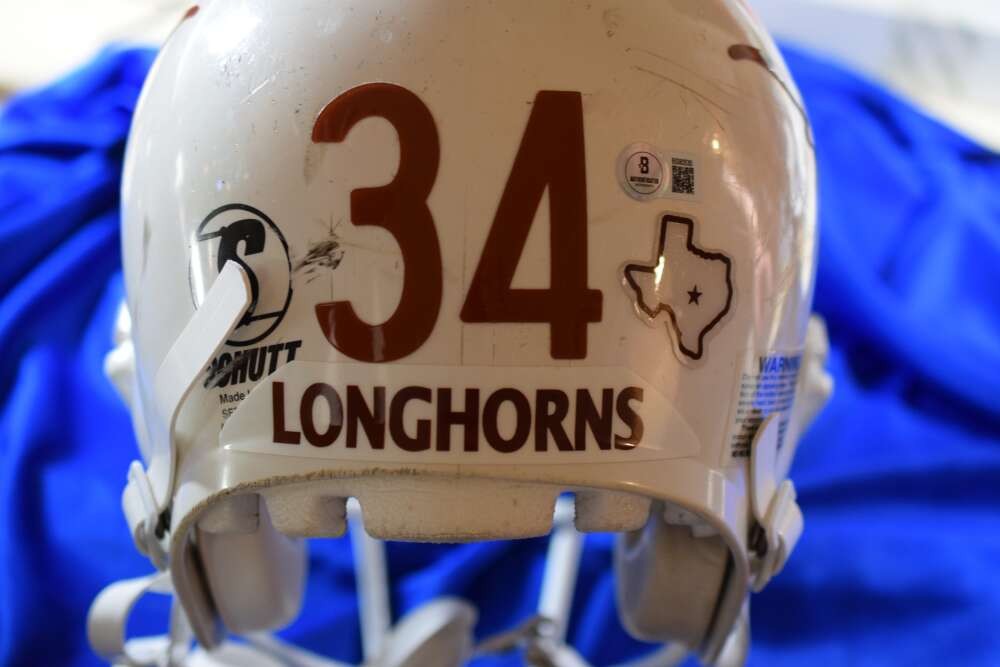 Ricky Williams Beckett BAS Autograph Texas Longhorns Game Used Helmet Signed
