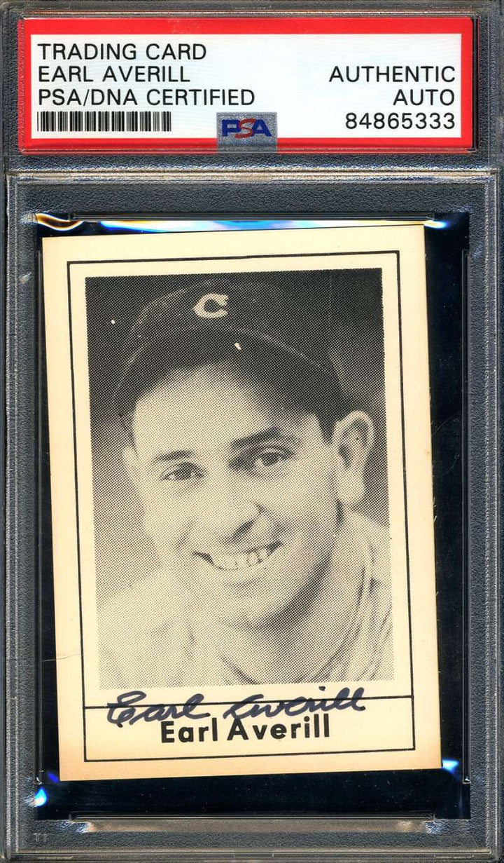 Earl Averill PSA DNA Signed 1978 Grand Slam Autograph