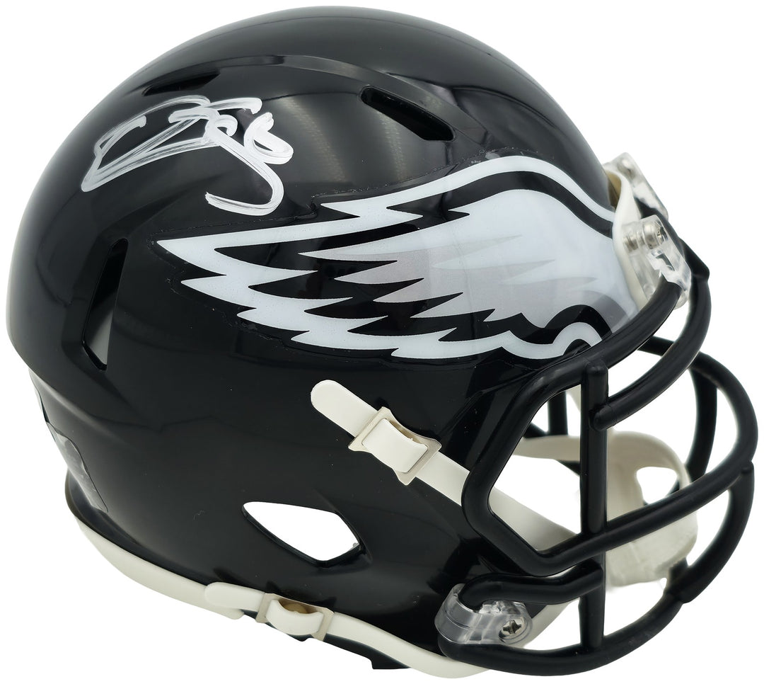 Donovan McNabb Signed Eagles 2022 Alternate Black Mini Helmet Beckett Witness