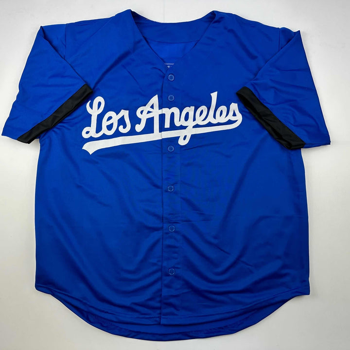Facsimile Autographed Mookie Betts Los Angeles Blue Reprint Auto Jersey Men's XL