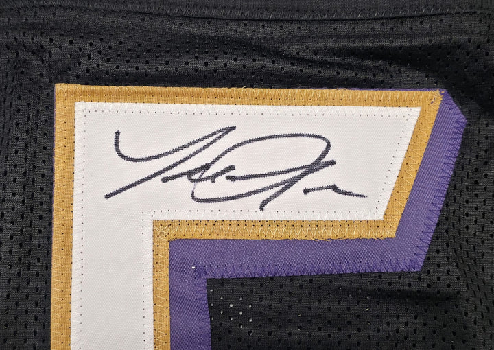 Baltimore Ravens Terrell Suggs Signed Black Jersey Beckett BAS Witness