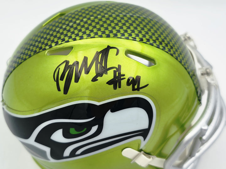 Byron Murphy II Signed Seattle Seahawks Flash Green Speed Mini Helmet MCS Holo