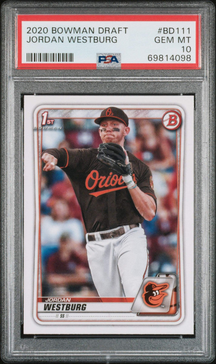 Graded 2020 Topps Bowman Draft Jordan Westburg #BD111 RC Baseball Card PSA 10