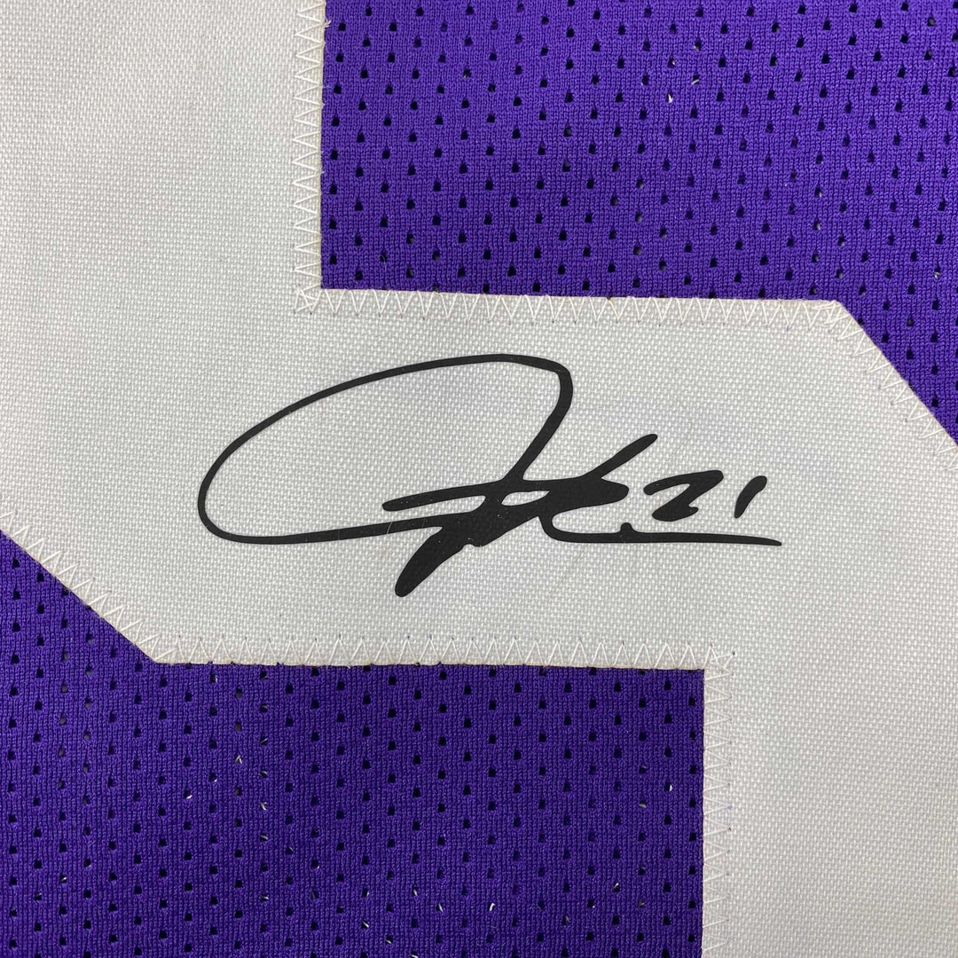 Facsimile Autographed LaDainian Tomlinson TCU Purple Reprint Jersey Size Mens XL