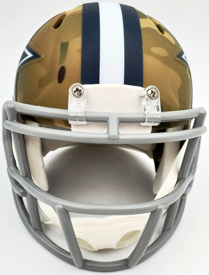 Herschel Walker Signed Dallas Cowboys Camo Speed Mini Helmet Beckett BAS