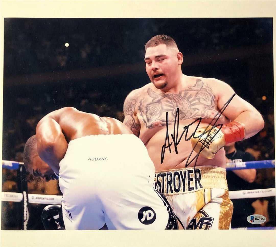 Andy Ruiz Jr Autograph Signed 11x14 Photo vs. Anthony Joshua Z ~ Beckett BAS COA