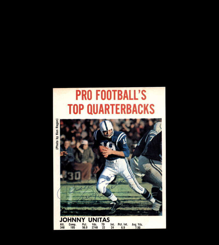 Johnny Unitas JSA Autographed Vintage 4x6 Signed Photo 60`s Colts