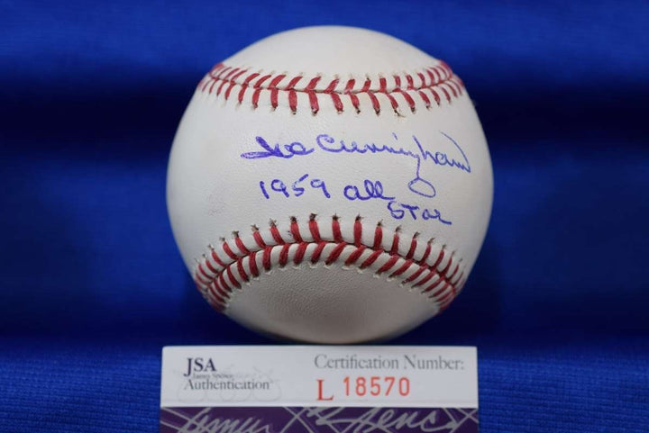 Joe Cunningham JSA COA Autograph Major League OML Signed Baseball 1959 All Star