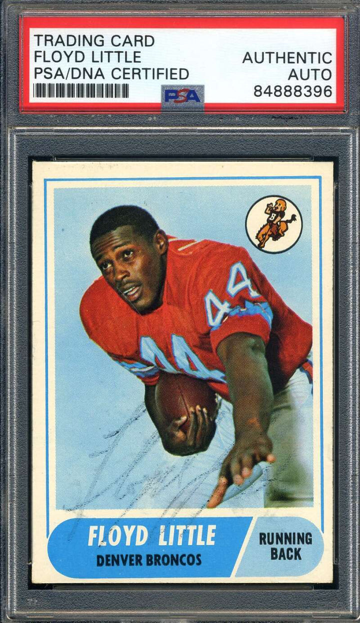 Floyd Little PSA DNA Signed 1968 Topps Rookie Autograph