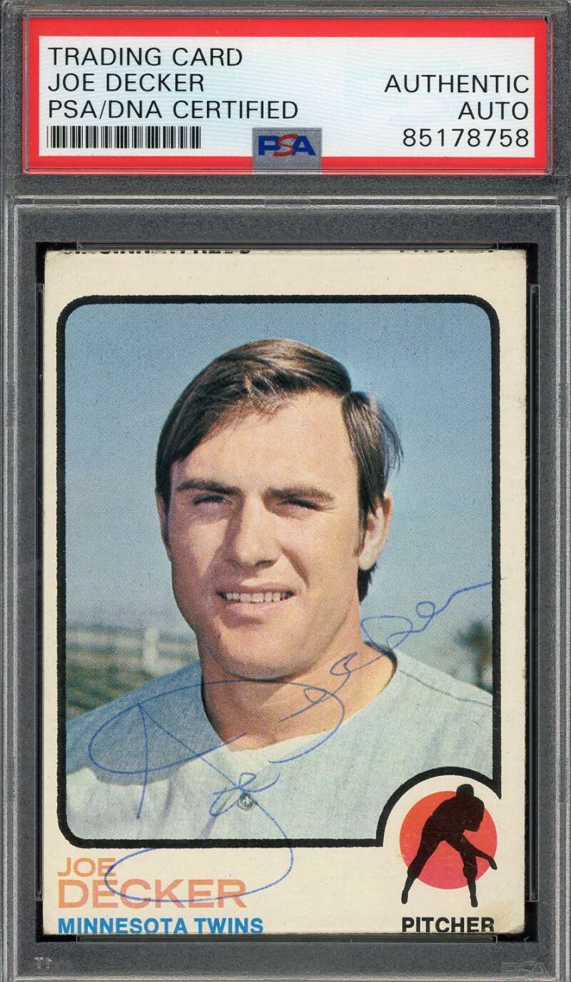 Joe Decker PSA DNA Signed 1973 Topps Autograph