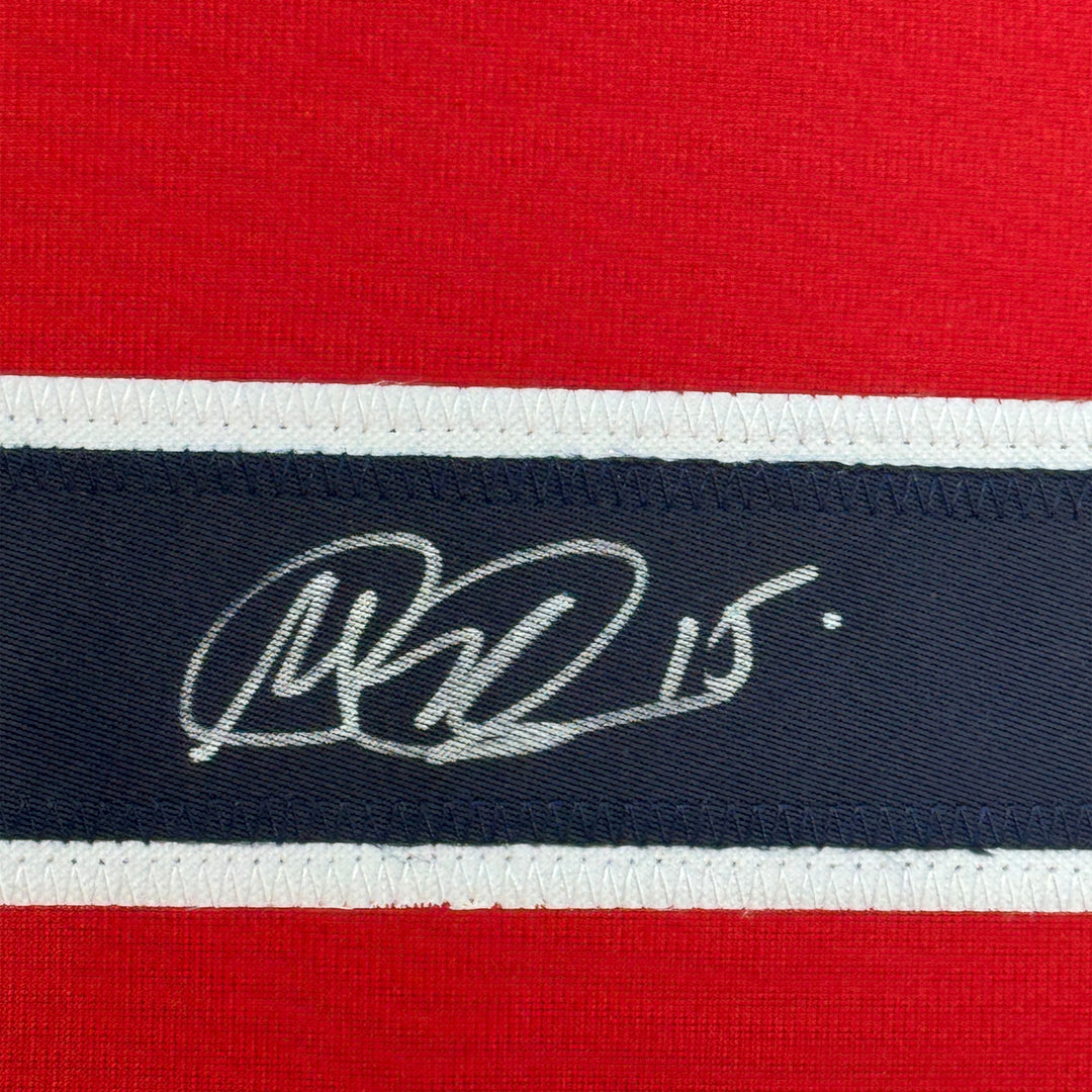Framed Autographed/Signed Megan Rapinoe 33x42 Red Soccer Team USA Jersey JSA COA