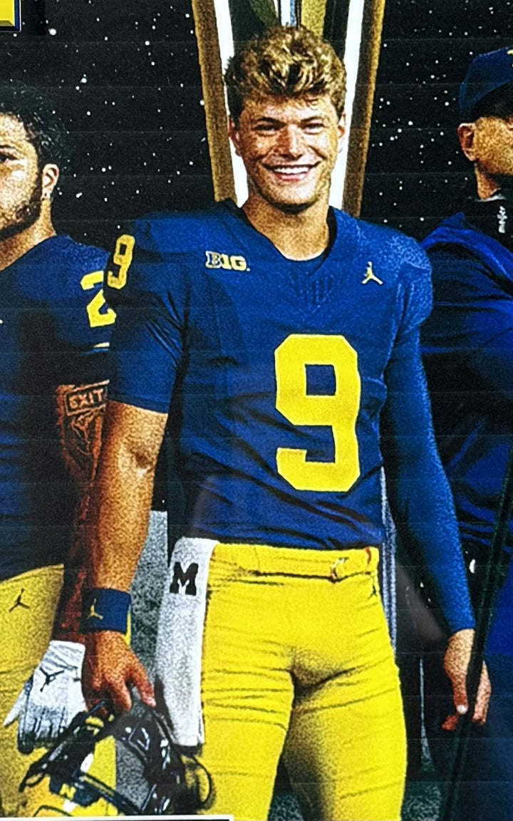 2023 National Champions Michigan CFP 3D Photo Framed 22x22 Jim Harbaugh McCarthy