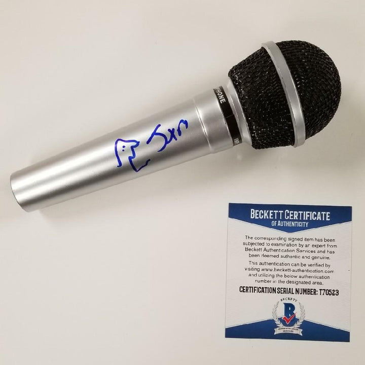 Slim Jxmmi signed Rae Sremmurd Microphone Rapper Autograph Mic 1 BAS COA Beckett