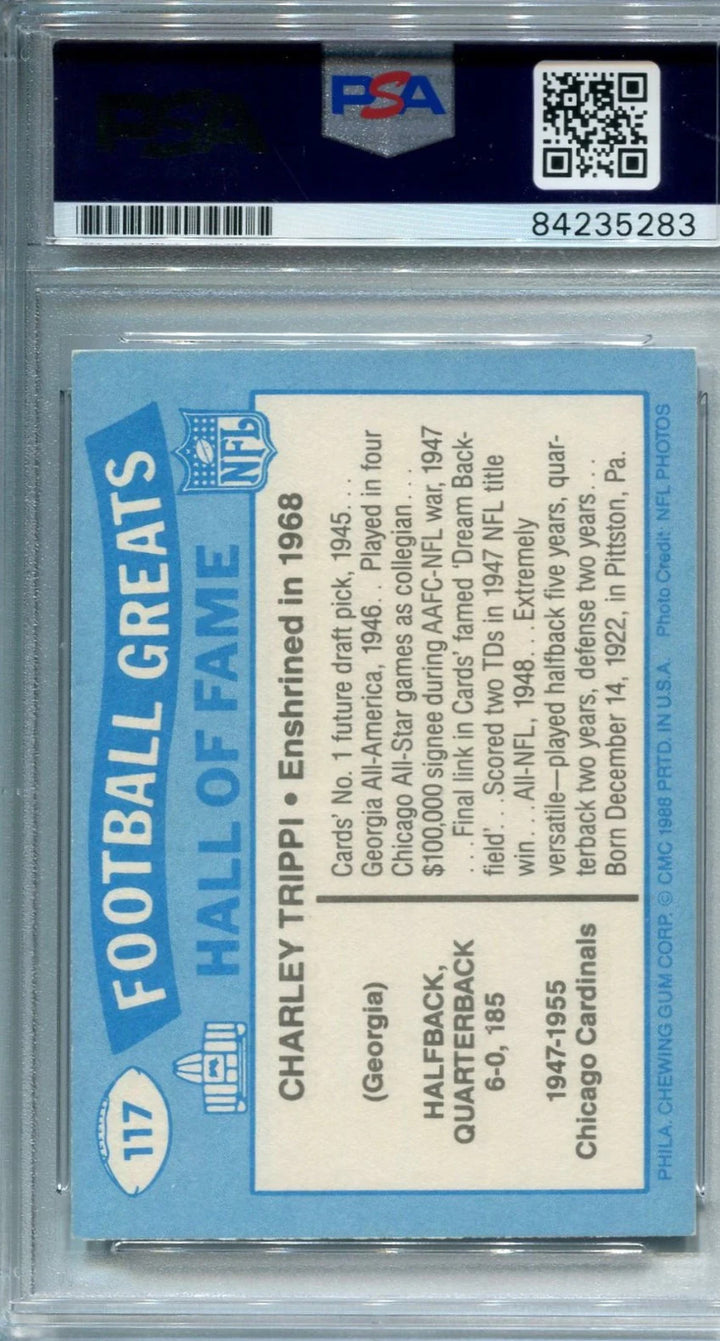 Charley Trippi 1988 Autographed Swell Football Card (PSA)