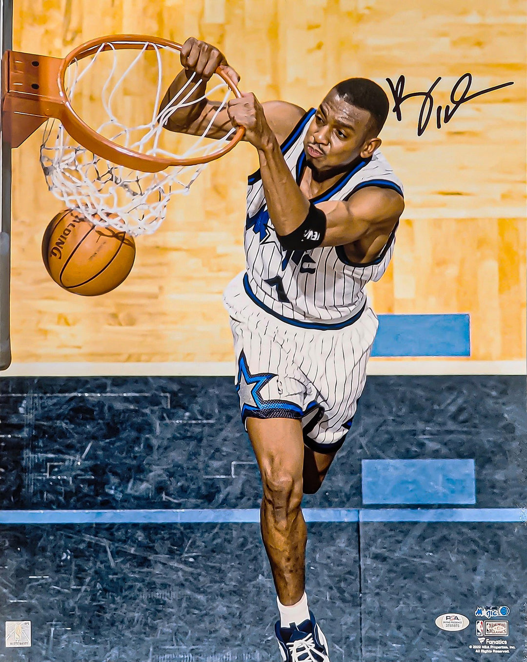 Anfernee "Penny" Hardaway Signed Framed 16x20 Photo Orlando Magic PSA/DNA
