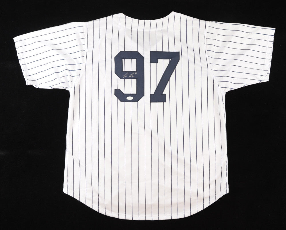 RON MARINACCIO SIGNED #97 NEW YORK YANKEES JERSEY w/ JSA WITNESSED AUTO COA