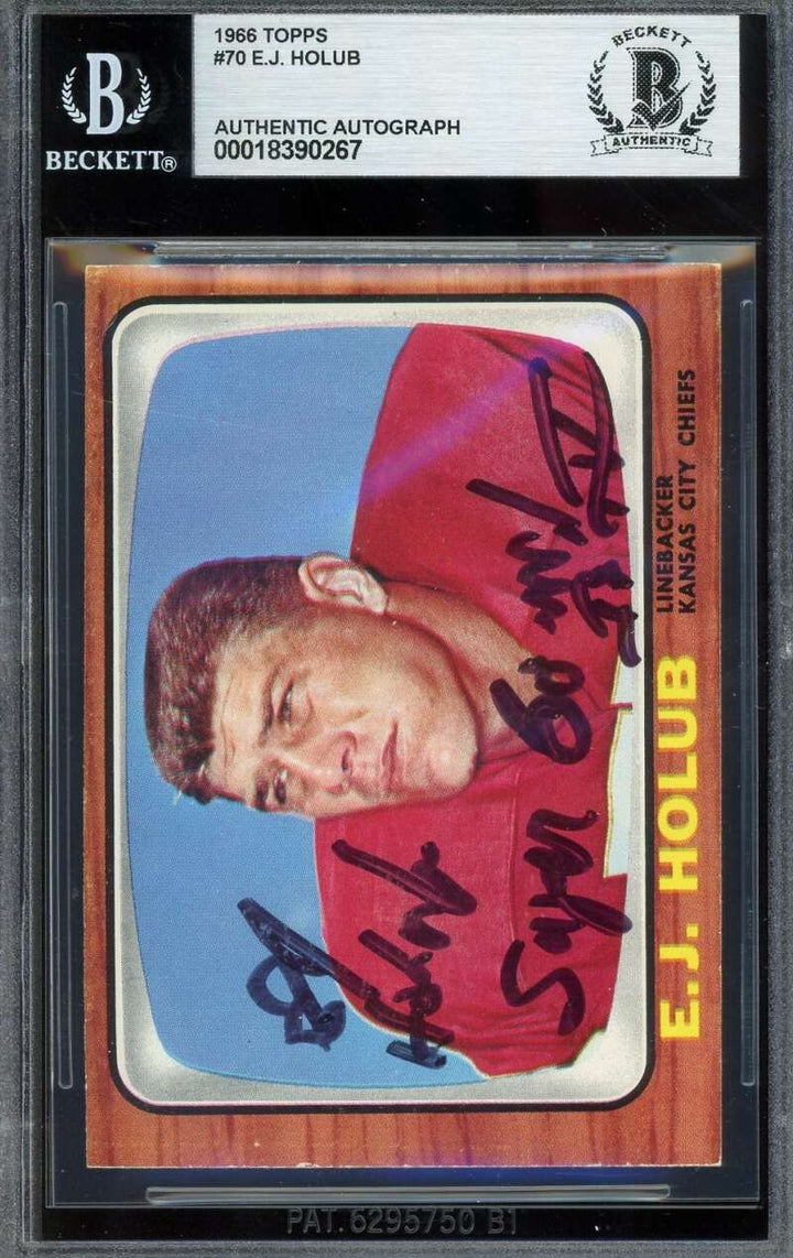 E.J. Holub Beckett BAS Signed 1966 Topps Autograph