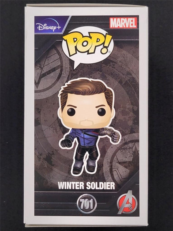 Sebastian Stan signed Winter Soldier Funko Pop! 701 Bucky autograph Beckett BAS