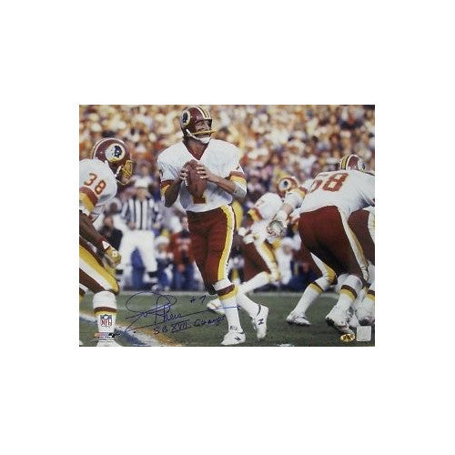 Joe Theismann signed Washington Redskins 16x20 Photo w/ SBXVII Champs Insc -COA