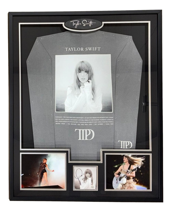 Taylor Swift Framed Swift Tortured Poets Department Shirt w/ Signed Insert