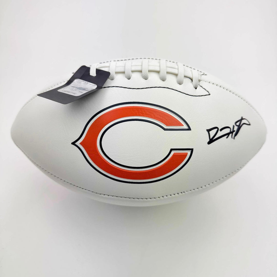Autographed/Signed Devin Hester Bears Full Size White Panel Logo JSA COA