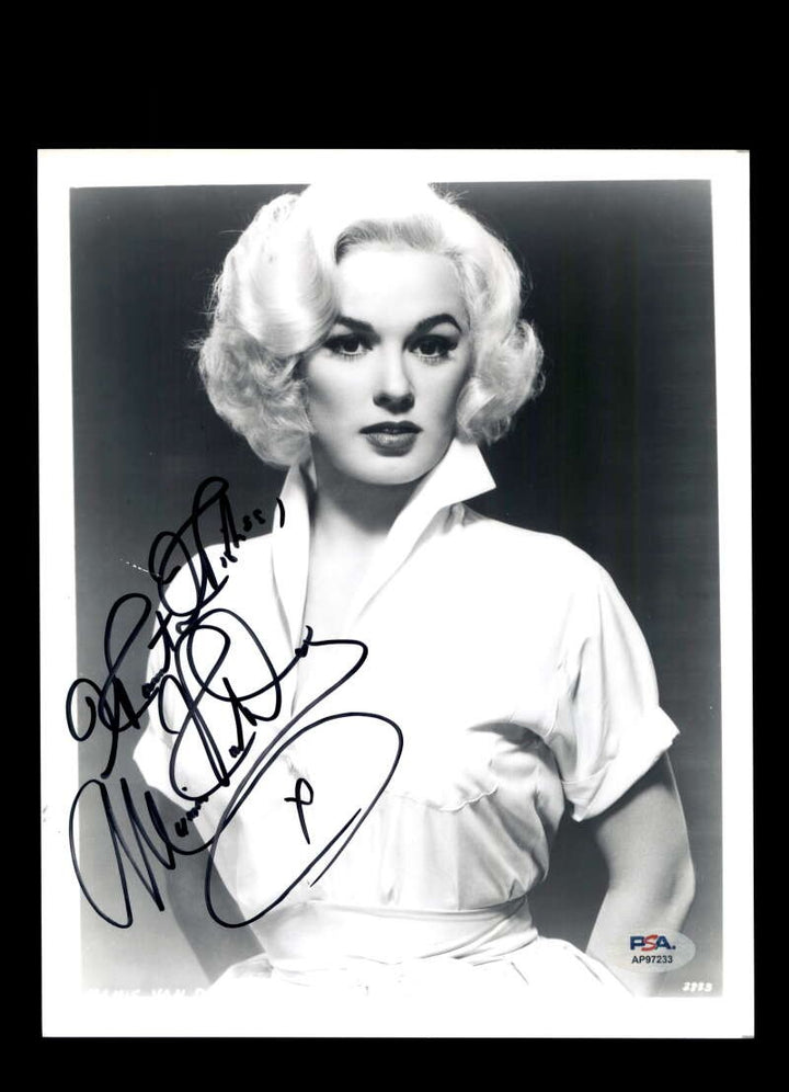 Mamie Van Doren PSA DNA Coa Signed 8x10 Photo Autographed