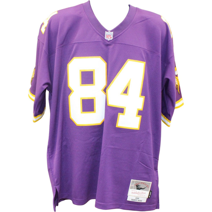 Randy Moss Signed Minnesota Vikings Mitchell & Ness 2XL Jersey Beckett 56284