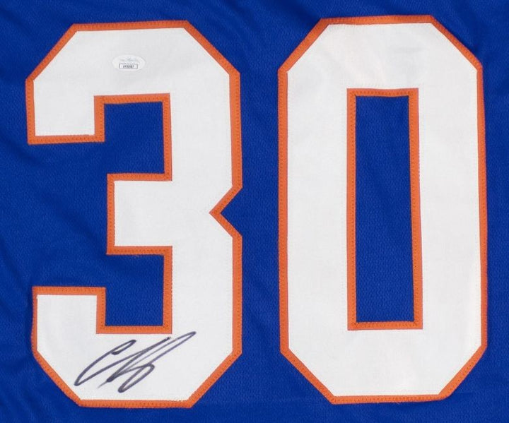 Ilya Sorokin New York Signed Blue Hockey Jersey JSA Hologram