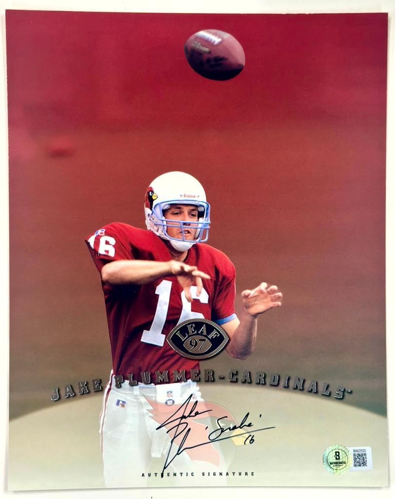 Jake Plummer signed Arizona Cardinals 8x10 photo autograph ~ Beckett BAS