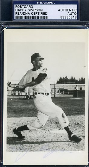 Harry Simpson Signed Psa/dna 1951 Gpc Photo Postcard Certified Autograph