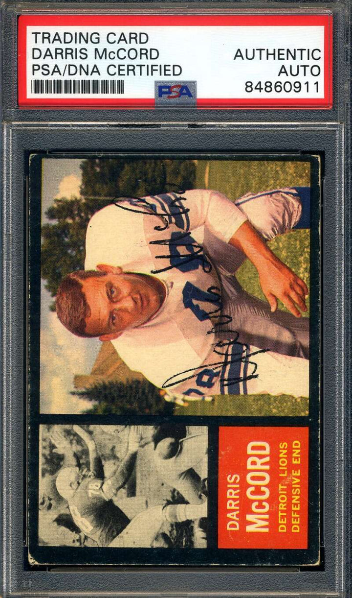 Darris McCord PSA DNA Signed 1962 Topps Autograph