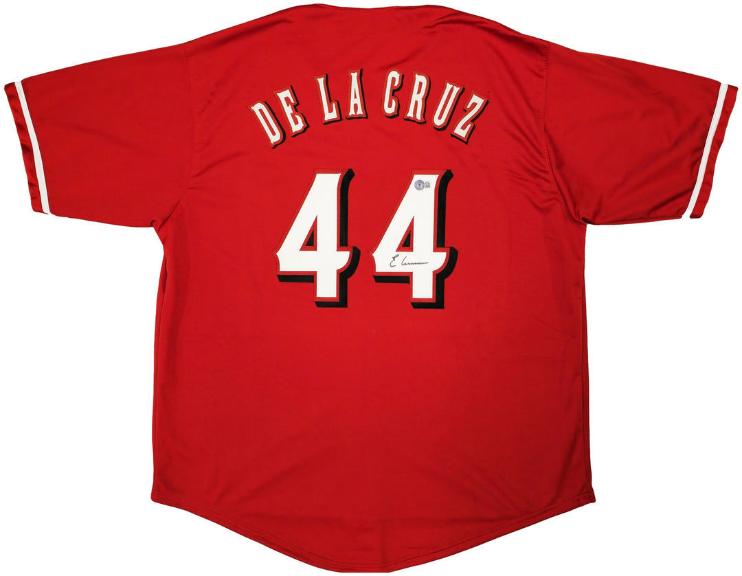 Cincinnati Reds Elly De La Cruz Autographed Signed Red Jersey Beckett