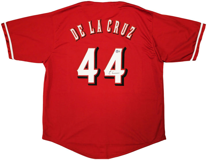 Cincinnati Reds Elly De La Cruz Autographed Signed Red Jersey Beckett