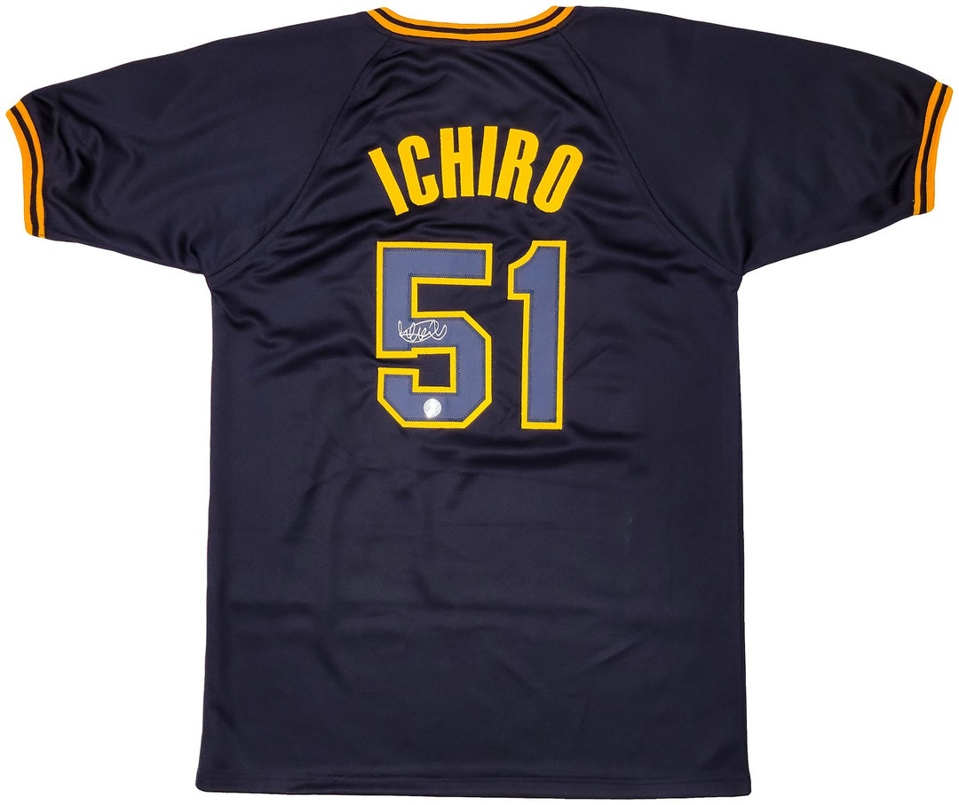 Orix Blue Wave Ichiro Suzuki Autographed Signed Navy Jersey IS Holo